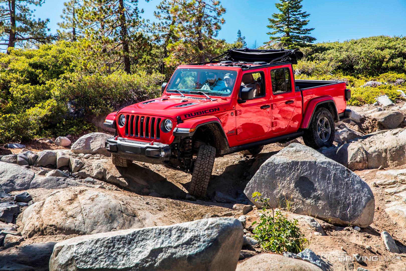 Jeep Gladiator on the rocks