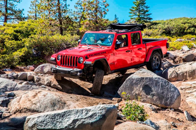 Jeep Gladiator on the rocks