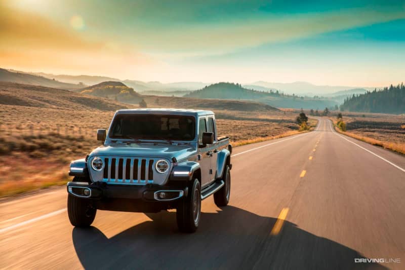 Jeep Gladiator on the road