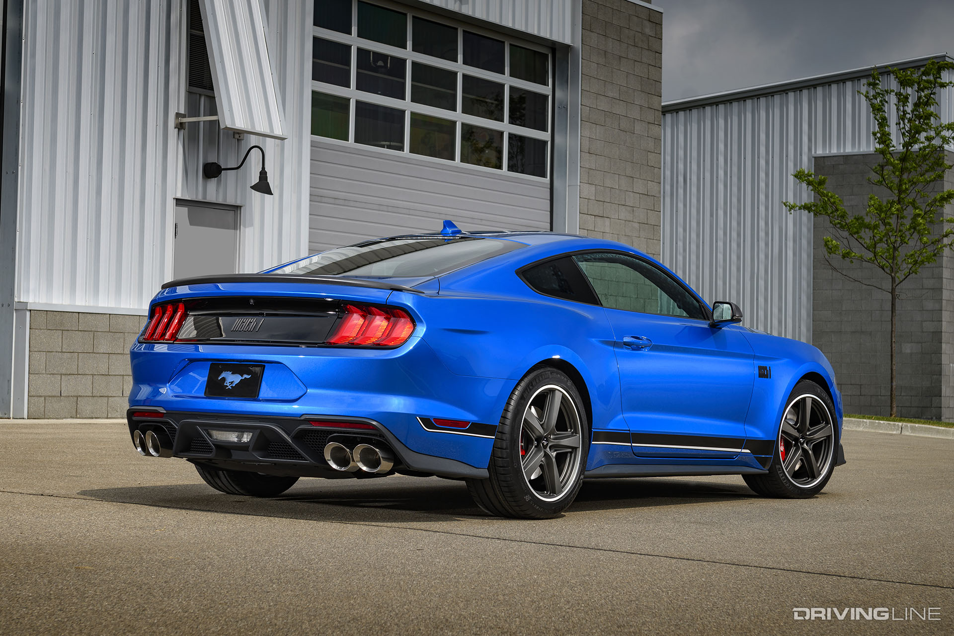 2021 Mustang Mach 1 Blue Rear View