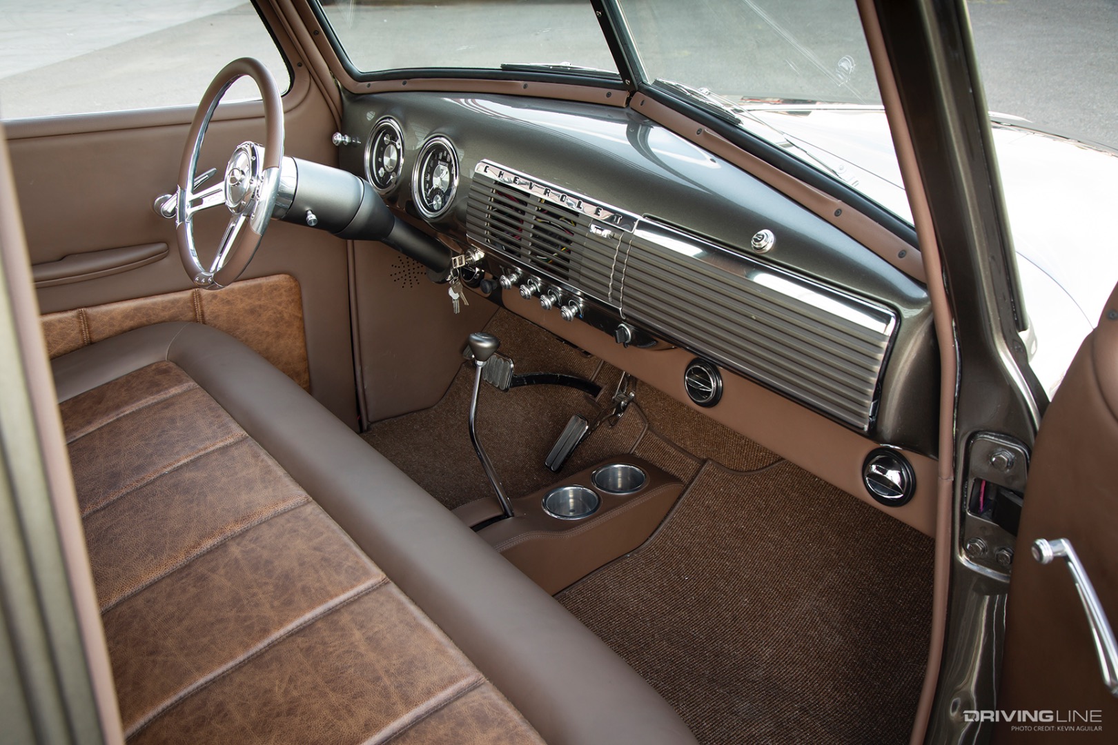 Dash of Craig and Aron Kendall's '50 Chevy 3100 Pickup