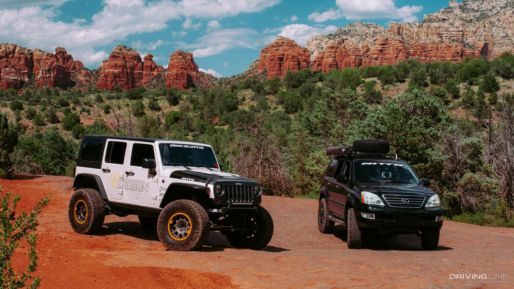 Broken Arrow Trail Jeep JK and Lexus GX470 on the trail