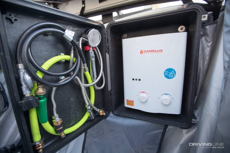 Camplux water heater for camping