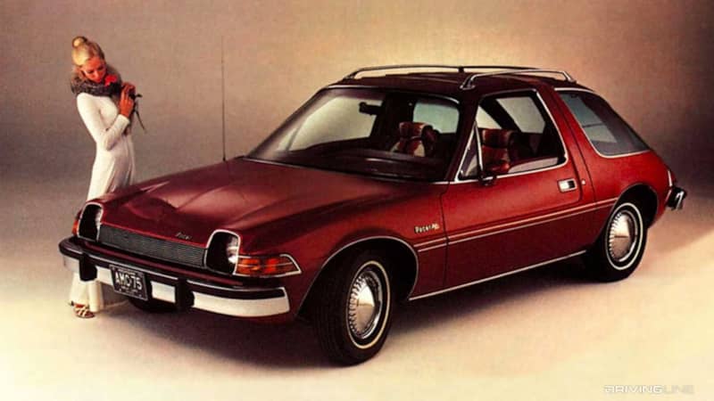 AMC Pacer in burgundy
