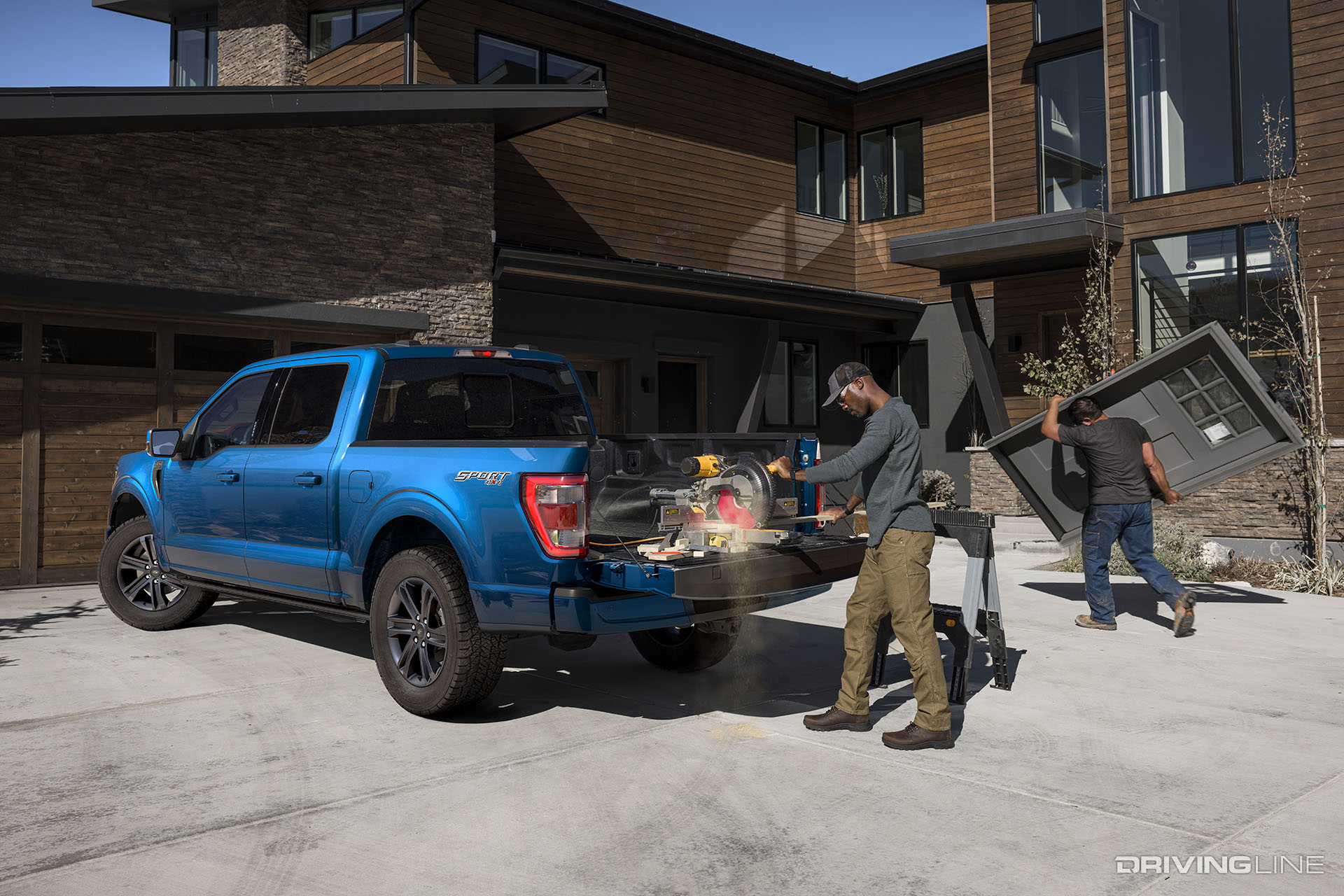 2021 Ford F-150 Blue Rear View