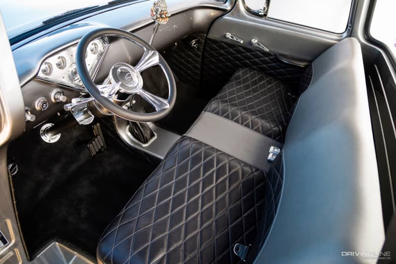 Interior of Kaylie Davis' '58 Chevy Apache