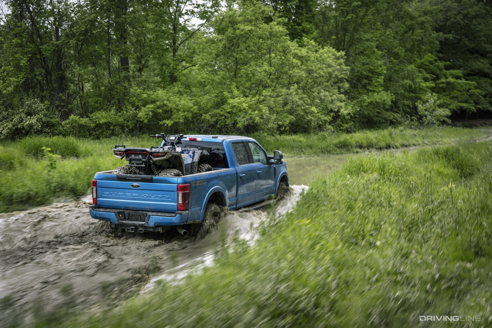 Ford F-250 Tremor driving through swamp