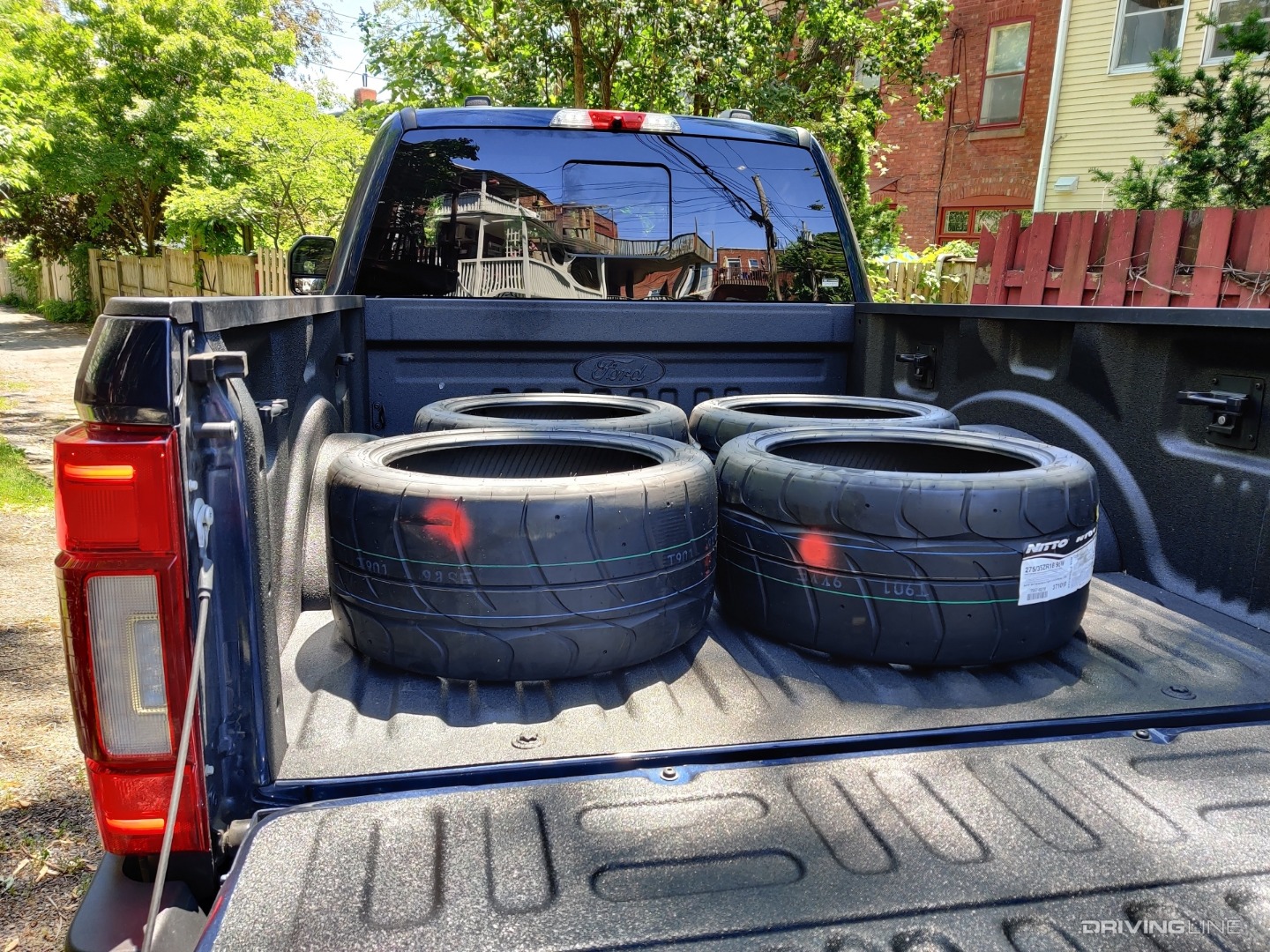 Ford F-250 Tremor with Nitto tires in bed