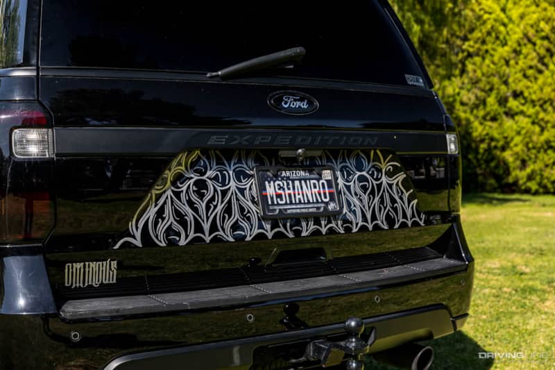 rear engraving detail on Hanro Ford Expedition