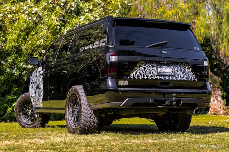 Rear end of Hanro Custom Ford Expedition on Nitto Trail Grappler Tires
