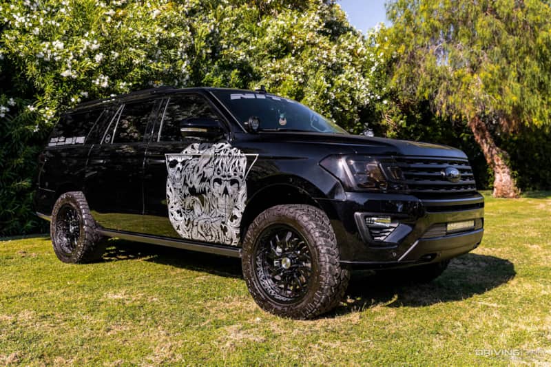 Engraved black Ford Expedition SUV