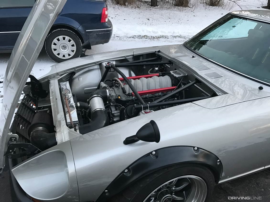 Datsun with LS2 swap on Nittos