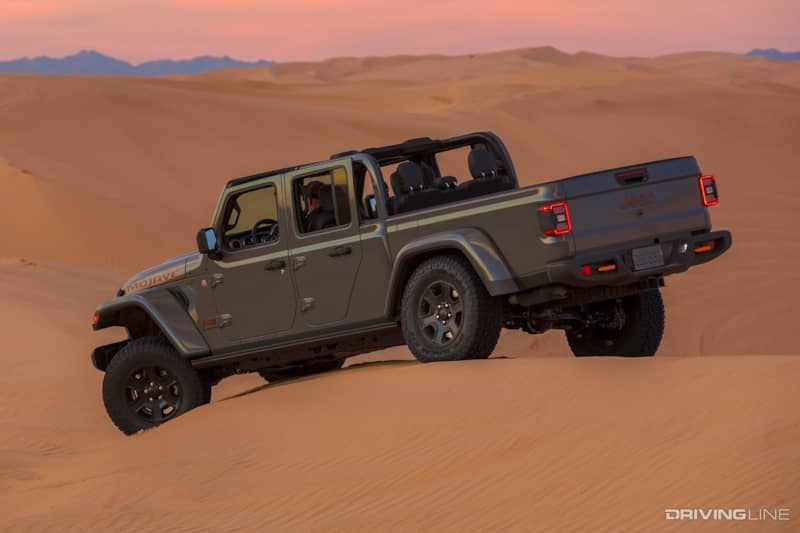Jeep Gladiator Pickup on Dunes
