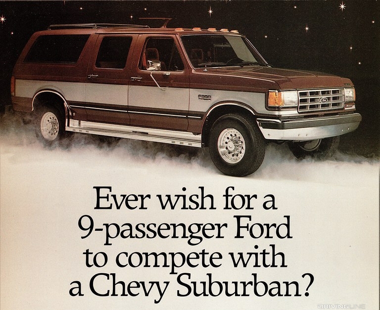 Ever wish for a 9-passenger Ford to compete with a Chevy Suburban Centurion Ad