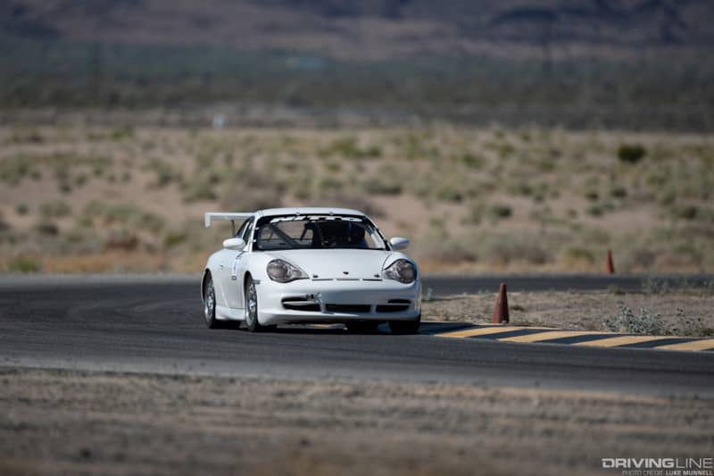 2003 Porsche 996 racing on a track
