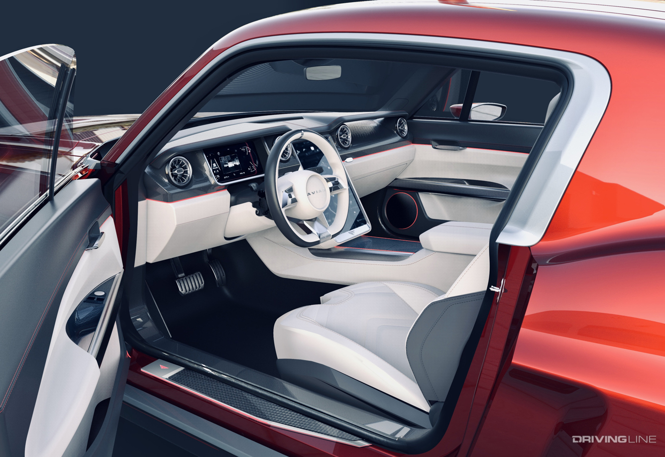 Aviar R67 Interior Tesla Electric 1967 Mustang