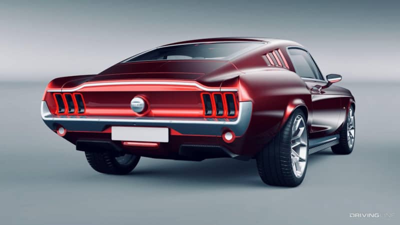 Aviar R67 Electric Mustang Tesla 67 Rear 1/4 view