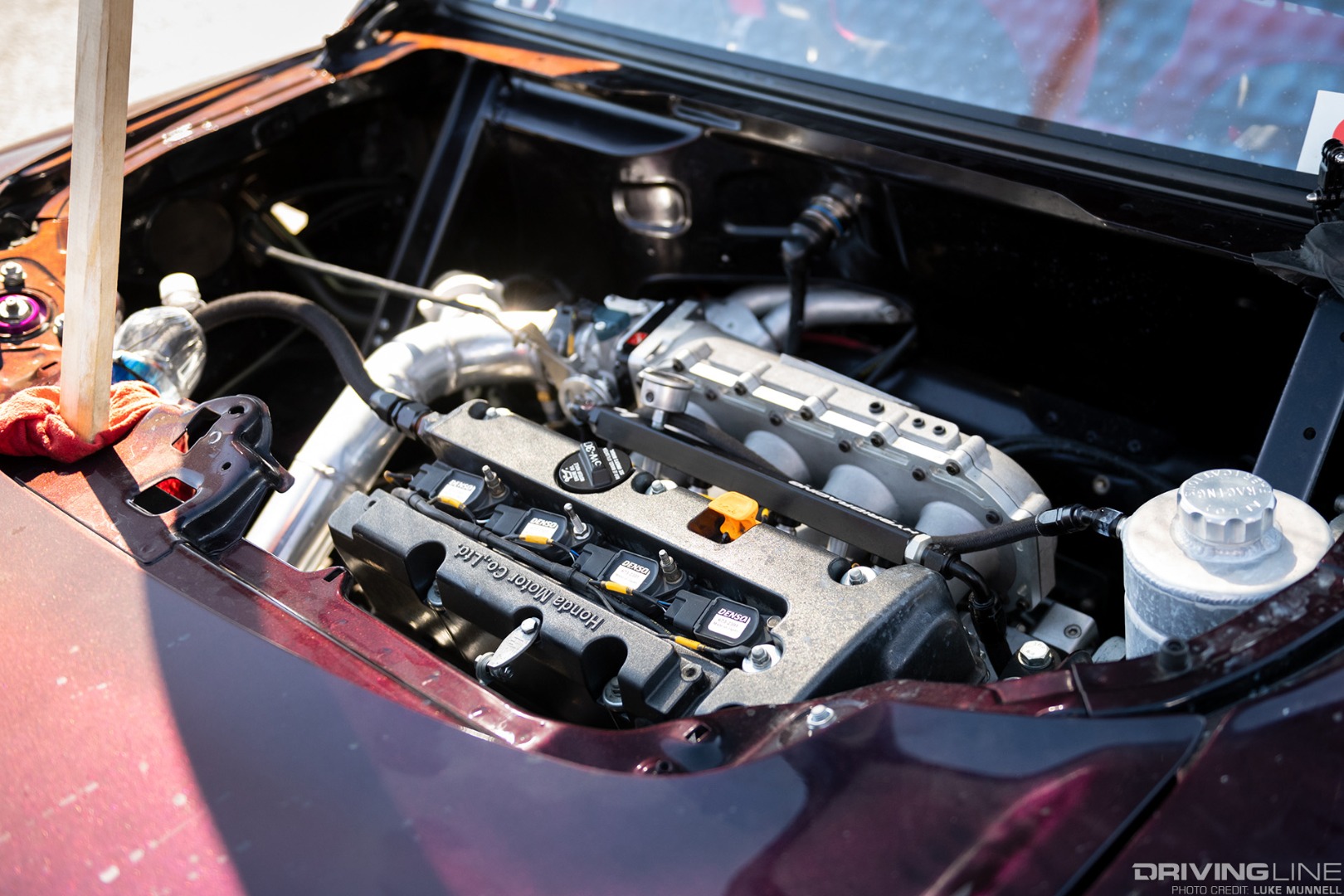 Amir Bentatou’s turbo/K-swapped Acura NSX engine bay