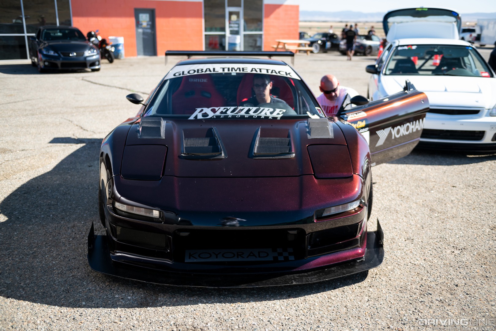 Amir Bentatou’s turbo/K-swapped Acura NSX in the pits at Streets of Willow