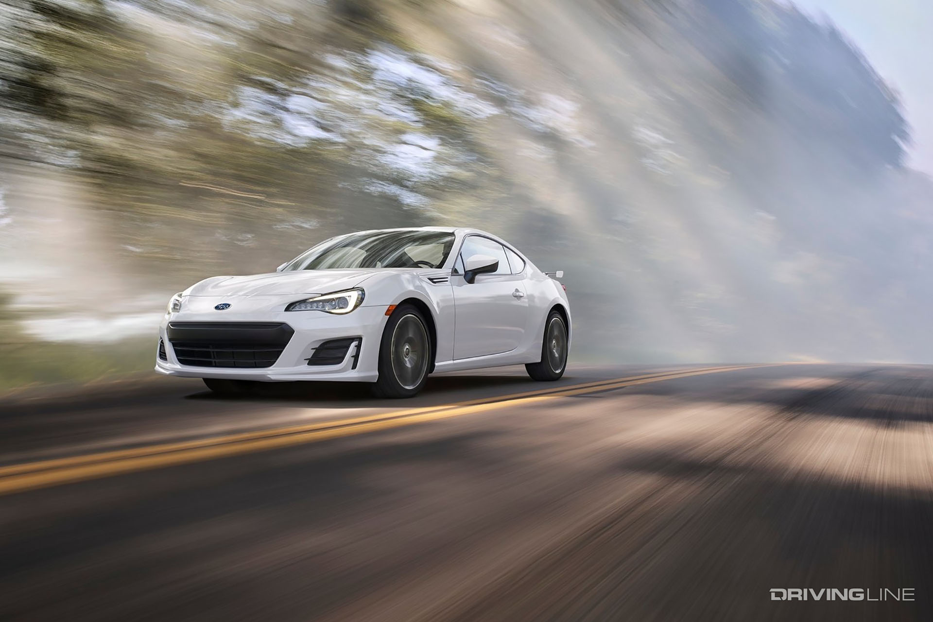 Subaru BRZ White Driving