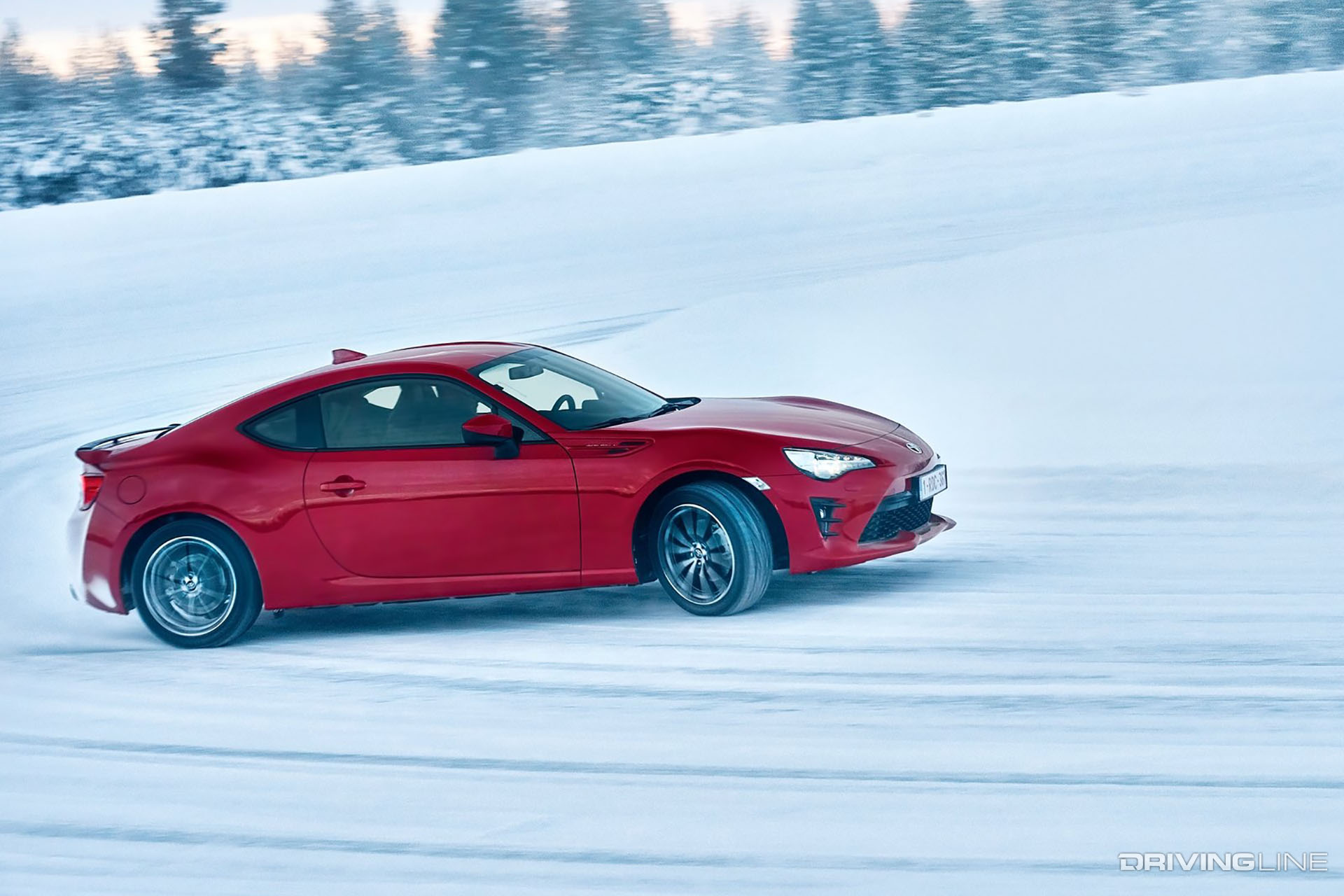 Toyota 86 Red Snow Drift