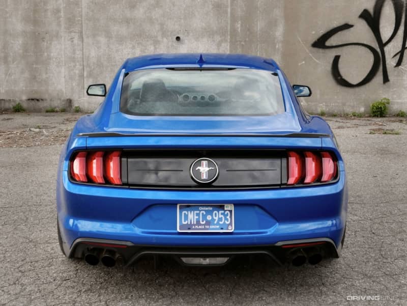 2020 Ford Mustang EcoBoost 2.3L High Performance Package rear view high angle