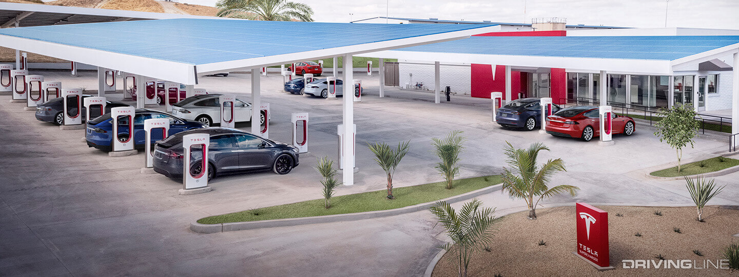 Electric Vehicle Recharging Station Tesla