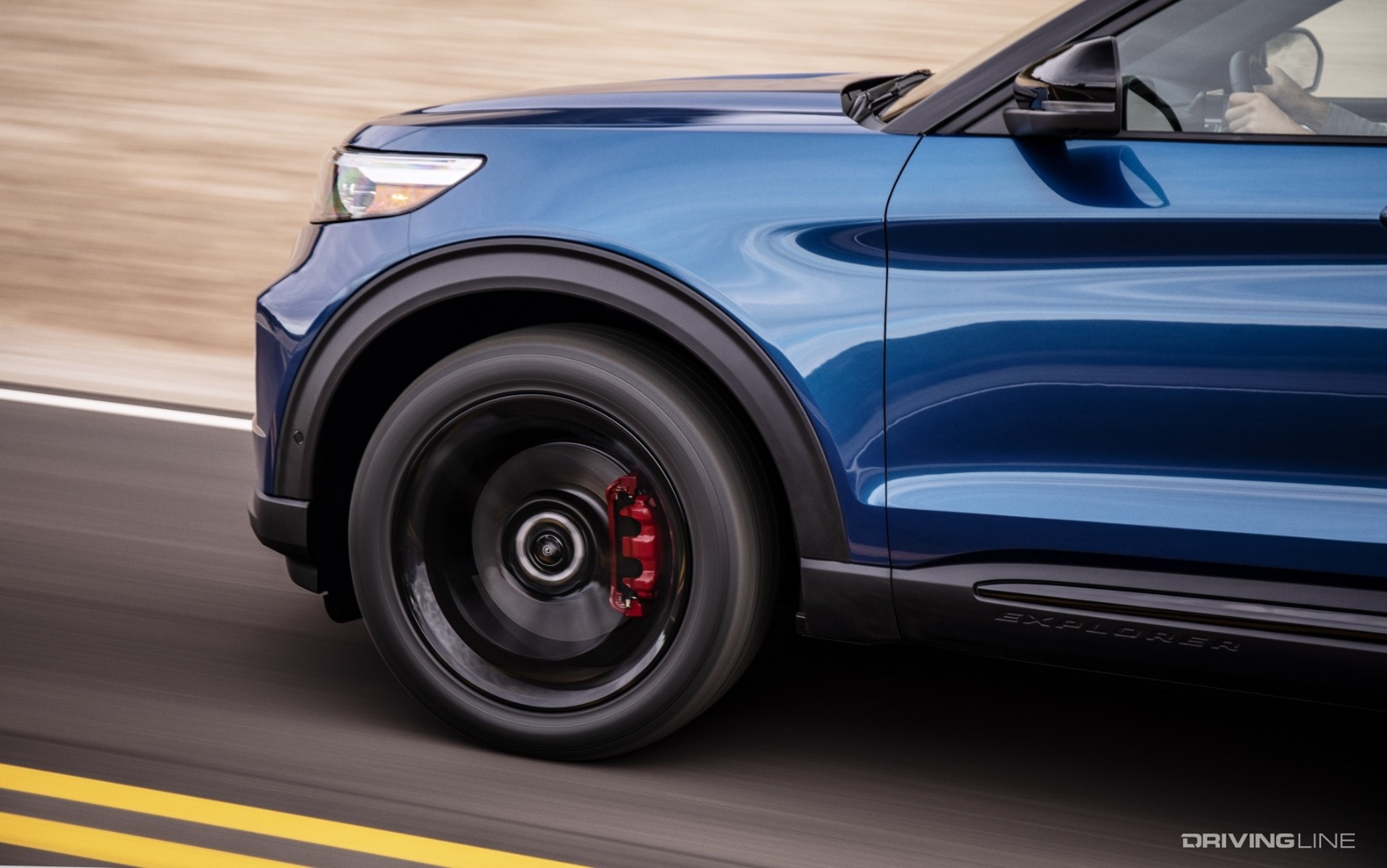 Ford Explorer ST front quarter at speed