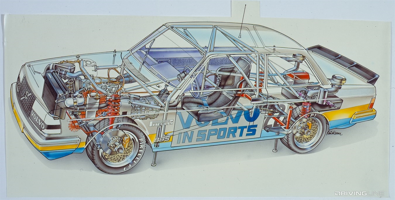Volvo race car cutaway