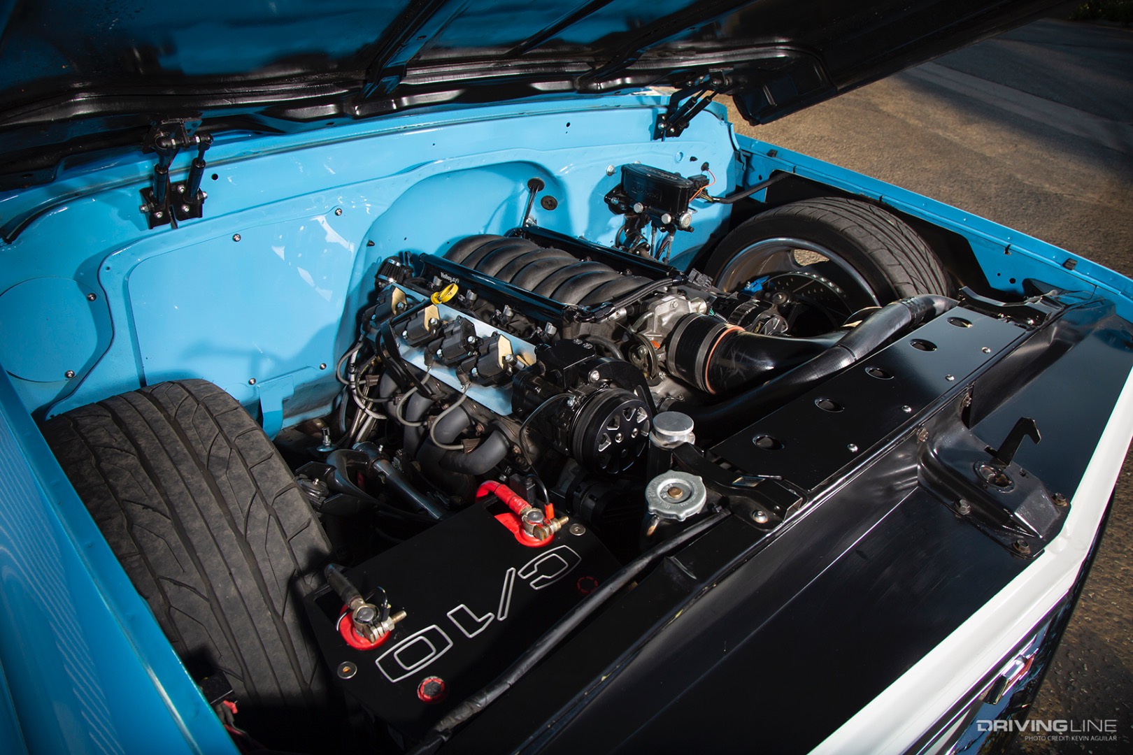 Engine of Ruben Pina's '68 Chevy C10