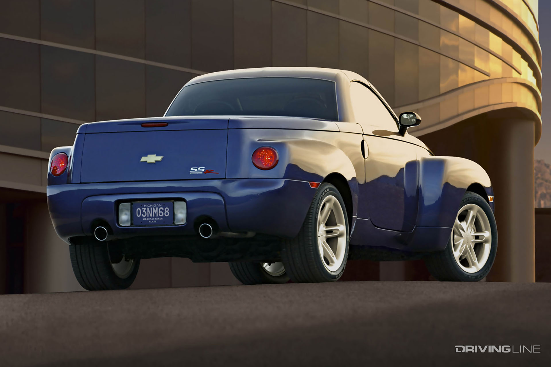 Chevy SSR Blue Rear View
