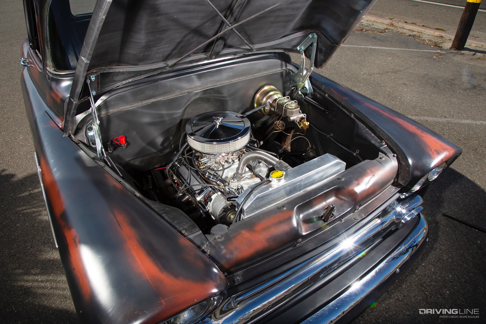 Engine of Brian Lee's '58 Apache