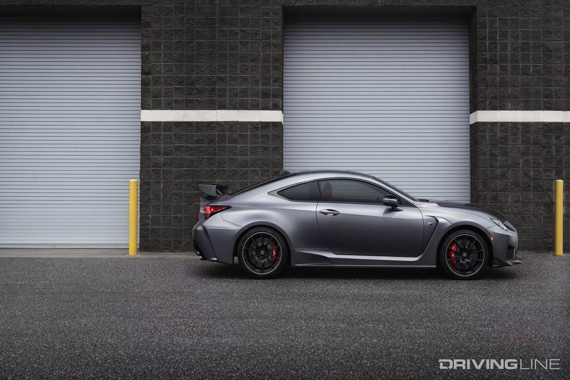 Lexus RC F against wall