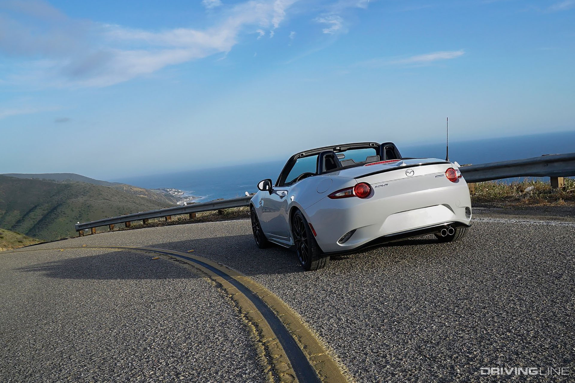 Mazda MX-5 Miata White Rear View