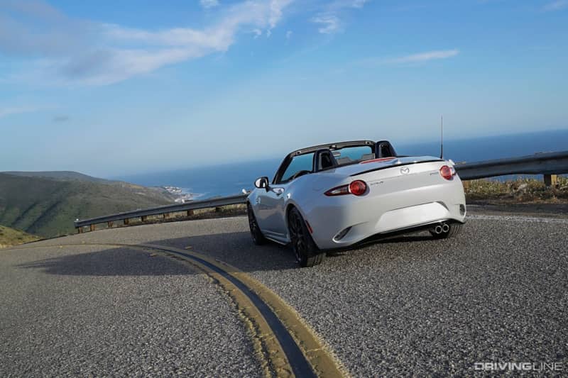 Mazda MX-5 Miata White Rear View