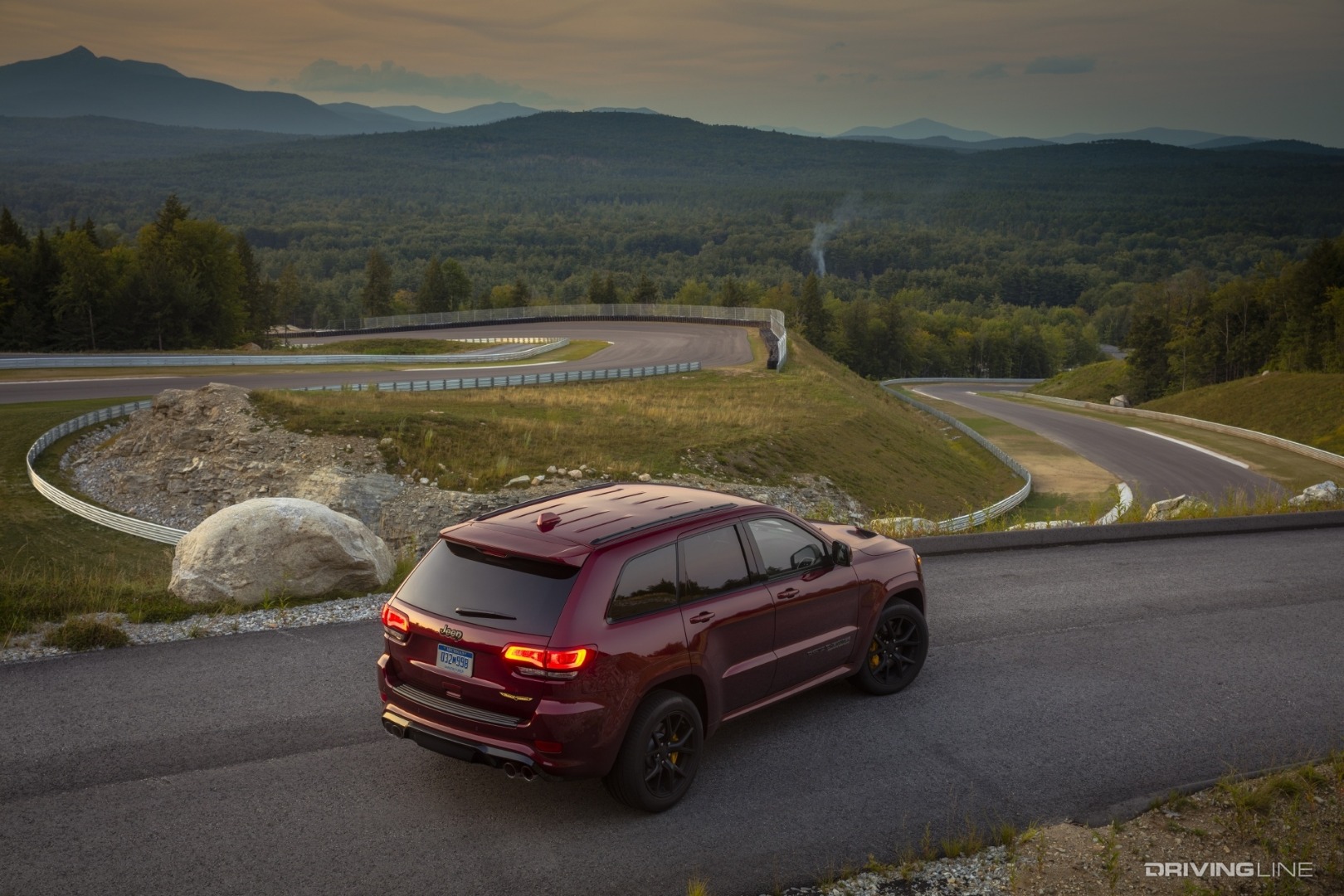 Jeep Grand Cherokee Trackhawk Tamworth overlooking track