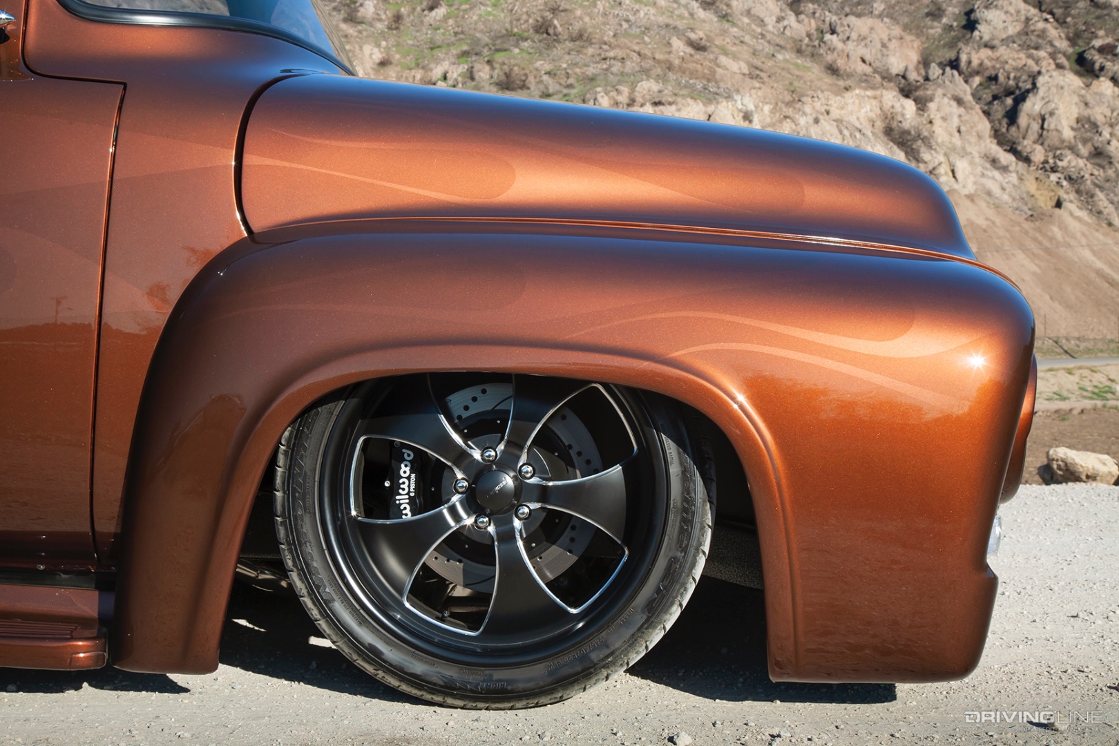 Wheels of David Crocker's '56 Ford F100