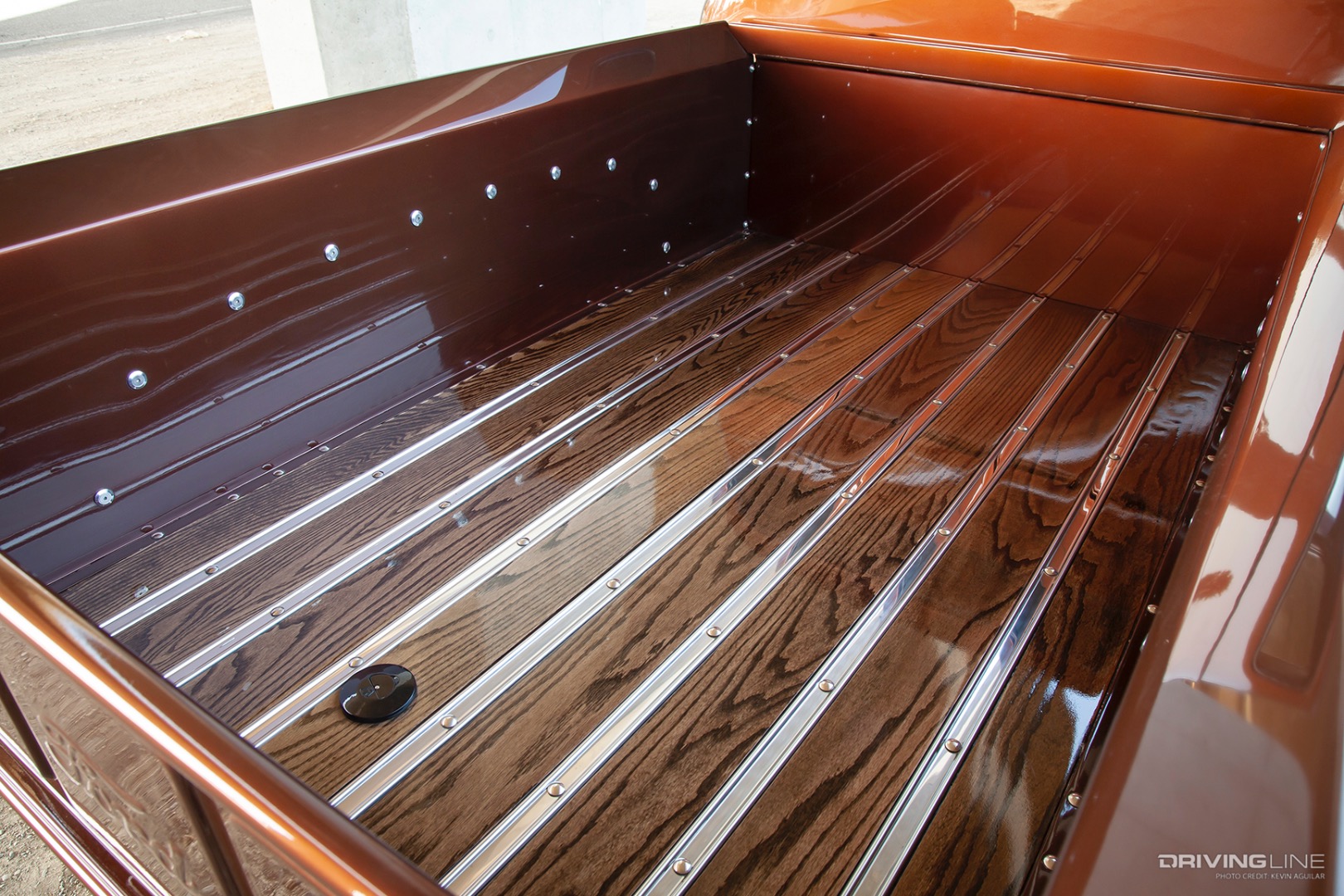 Bed of David Crocker's '56 Ford F100