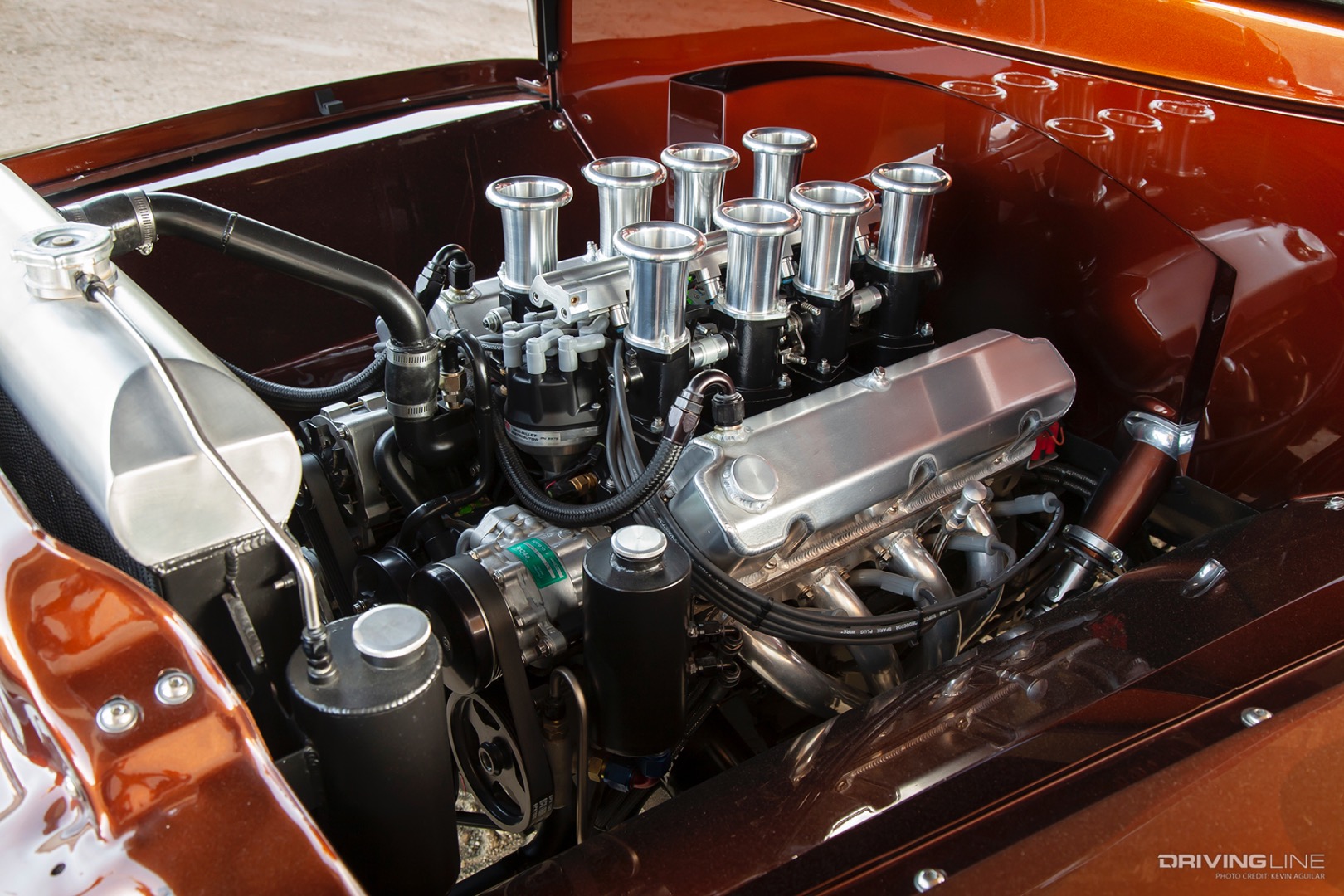 Engine of David Crocker's '56 Ford F100
