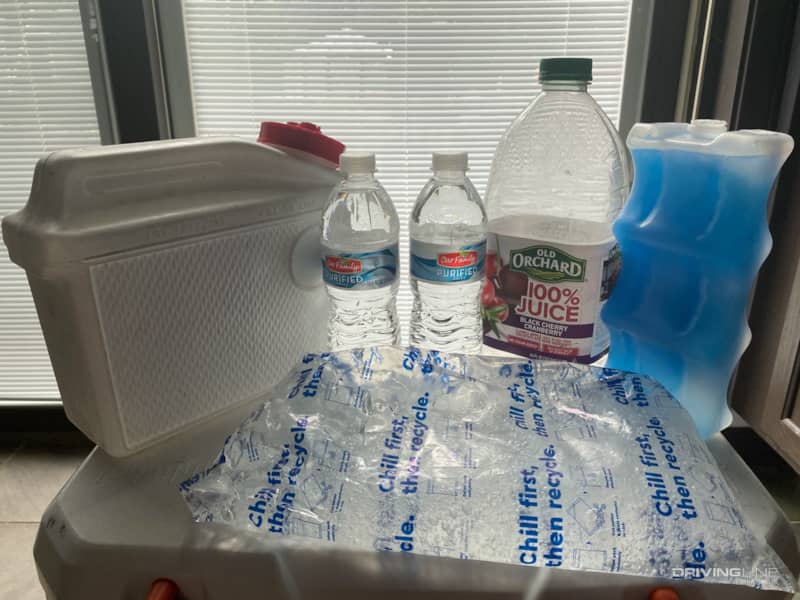 Ice pack options for coolers