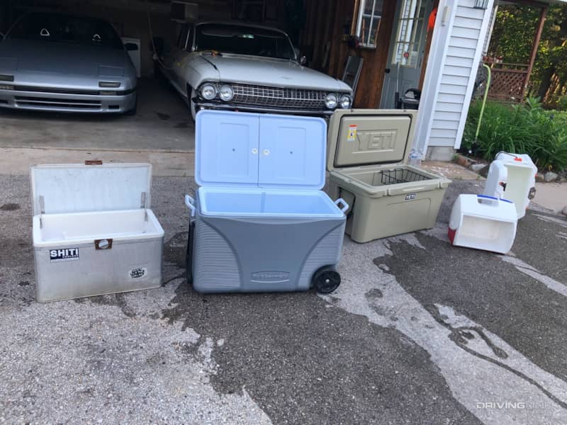Coleman, Rubbermaid, Yeti, Igloo and Ozark Trail coolers