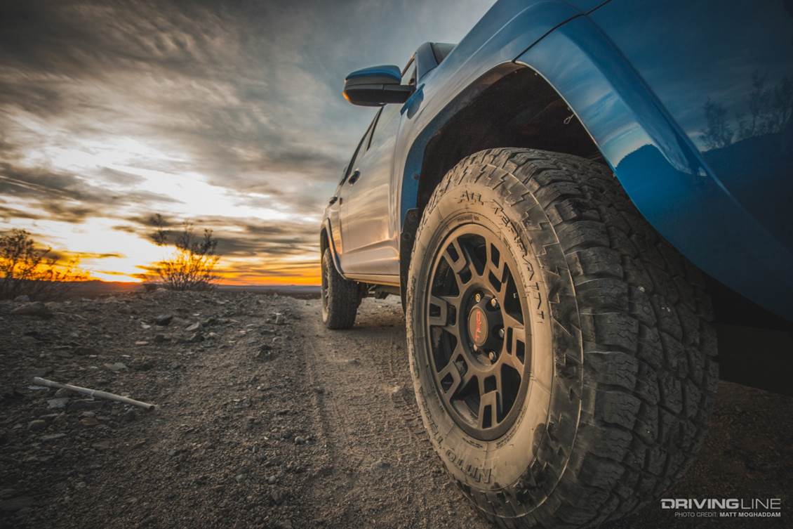 Toyota 4Runner Nitto tire close-up
