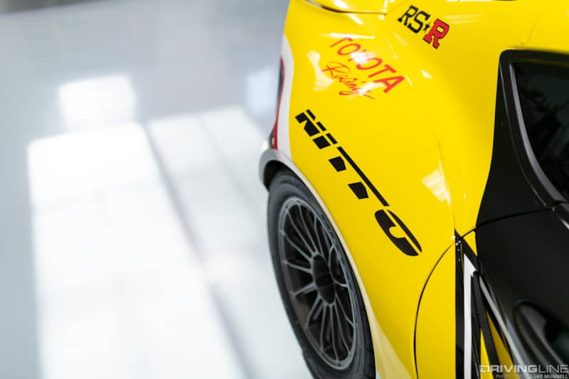 Fiberglass rear overfenders help widen the stance on the 2020 Supra