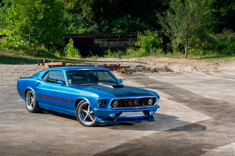 Front of the Godfrey's '69 Ford Mustang Mach 1