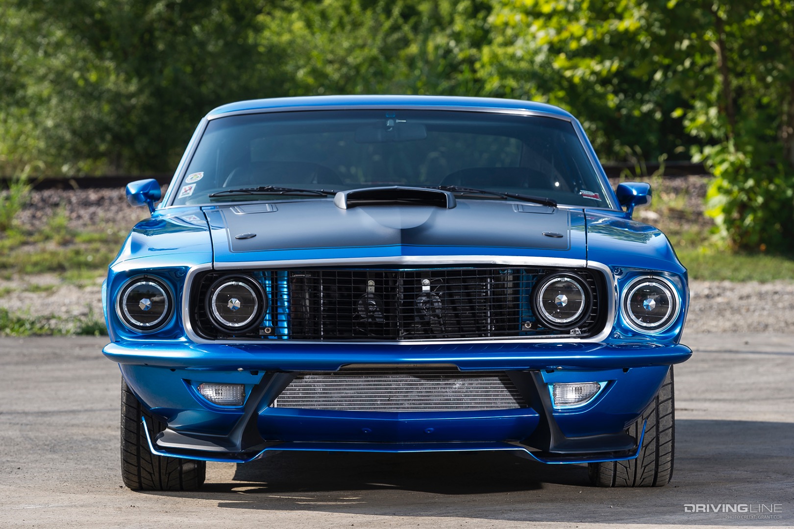 Front of the Godfrey's '69 Ford Mustang Mach 1