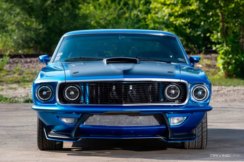 Front of the Godfrey's '69 Ford Mustang Mach 1