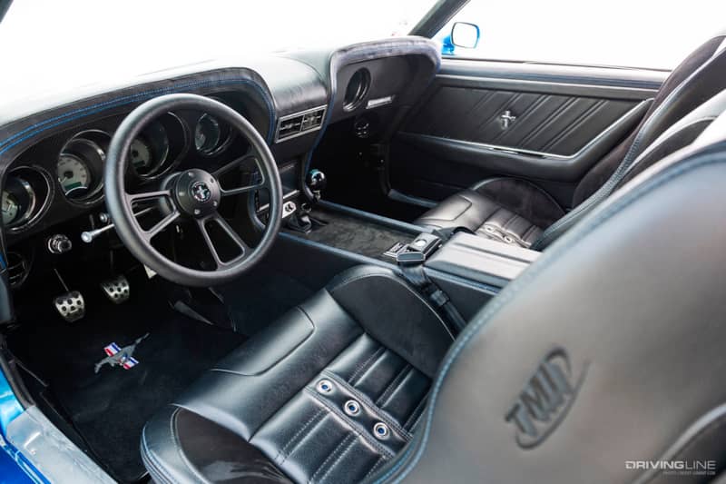Interior of the Godfrey's '69 Ford Mustang Mach 1