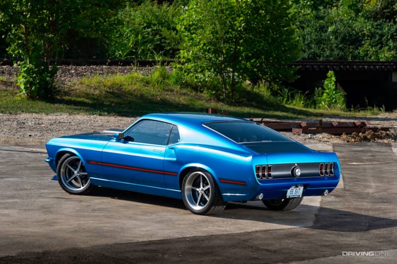 Rear of the Godfrey's '69 Ford Mustang Mach 1
