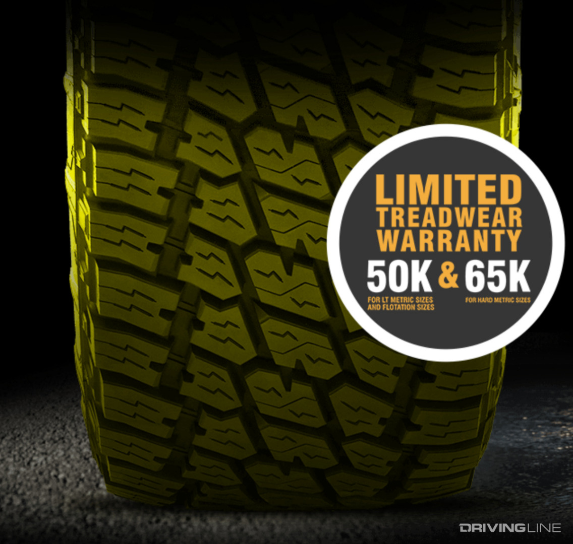 Limited Treadwear Warranty 50K and 65K Nitto Tire