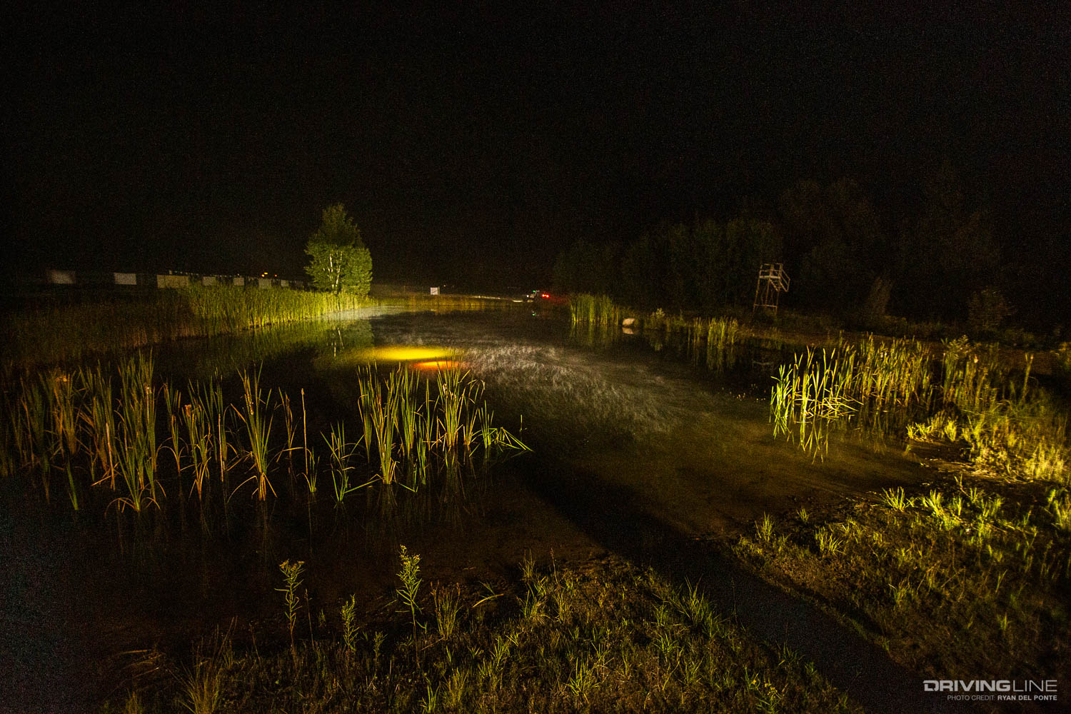 2020 Ultra4 Racing Crandon Bailey Cole's car submerged in a pond